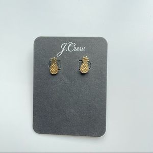 NWT J.Crew Pineapple Gold Earrings